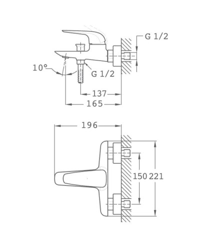 Смеситель для ванны Teka Itaca 67101020G3