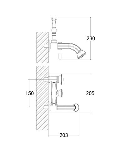 Смеситель для ванны Lemark Jasmine LM6612ORB