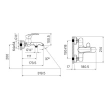 Смеситель для ванны IDDIS Joker JOKSB00i02WA