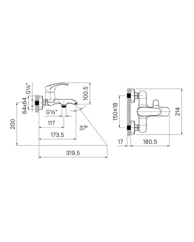 Смеситель для ванны IDDIS Joker JOKSB00i02WA