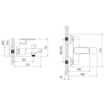 Смеситель для ванны IDDIS Cloud CLOSB02i02WA