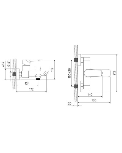 Смеситель для ванны IDDIS Cloud CLOSB02i02WA