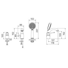 Смеситель на борт ванны IDDIS Oldie OLDBR30i07