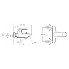 Смеситель для ванны Jacob Delafon Kumin E99460-CP Хром