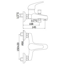 Смеситель для ванны Paffoni Apollo APM022CR