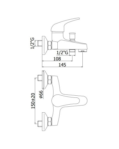 Смеситель для ванны Paffoni Apollo APM022CR