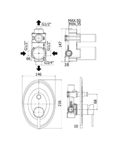 Смеситель для ванны Paffoni Berry BR015CR