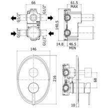 Смеситель для ванны Paffoni Berry BR018CR