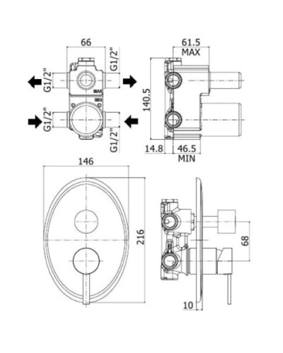 Смеситель для ванны Paffoni Berry BR018CR