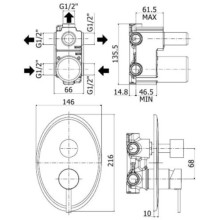 Смеситель для ванны Paffoni Berry BR019CR