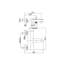 Cмеситель для ванны Paffoni Candy CA026CR