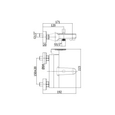 Cмеситель для ванны Paffoni Candy CA026CR