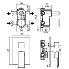 Смеситель для ванны Paffoni Elle EL018CR