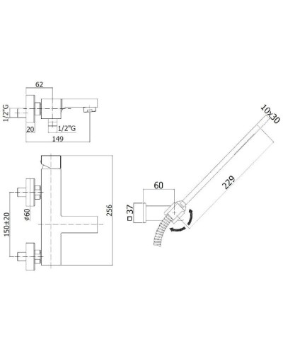 Смеситель для ванны Paffoni Elle EL023CR