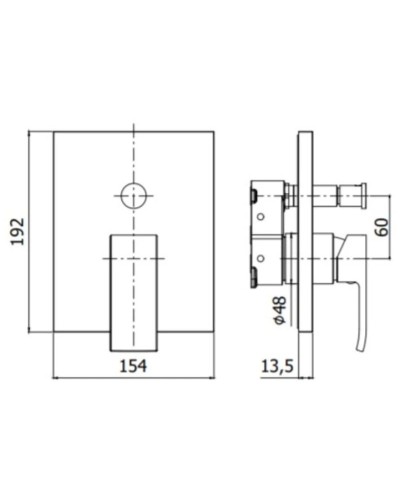 Смеситель для ванны Paffoni Elle ELBOX015CR