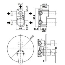 Смеситель для ванны Paffoni Green GR019CR