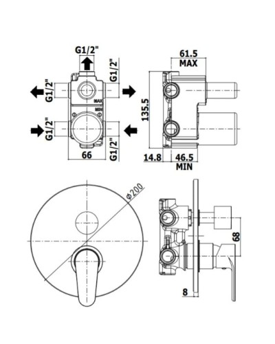Смеситель для ванны Paffoni Green GR019CR