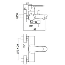 Смеситель для ванны Paffoni Green GR023CR