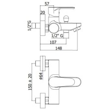 Смеситель для ванны Paffoni Green GR026CR