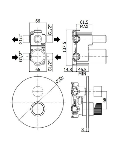 Смеситель для ванны Paffoni Jo JO018CR