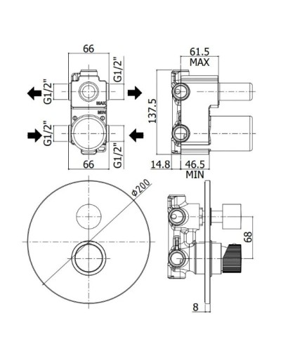 Смеситель для ванны Paffoni Jo JO018NO