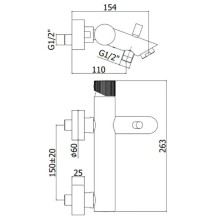 Смеситель для ванны Paffoni Jo JO023NO