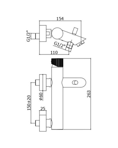 Смеситель для ванны Paffoni Jo JO026CR