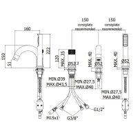Смеситель на борт ванны Paffoni Jo JO040LCR