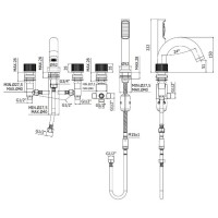Смеситель на борт ванны Paffoni Jo JO044CR