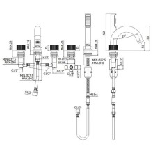 Смеситель на борт ванны Paffoni Jo JO044CR