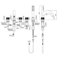 Смеситель на борт ваннны Paffoni Jo JO044NO