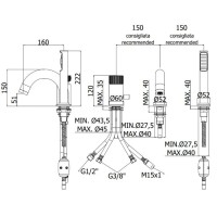 Смеситель на борт ванны Paffoni Jo JO047NO