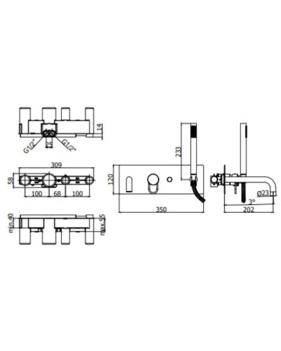 Смеситель для ванны Paffoni Joker JK001CR