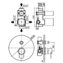 Смеситель для ванны Paffoni Joker JK015CR