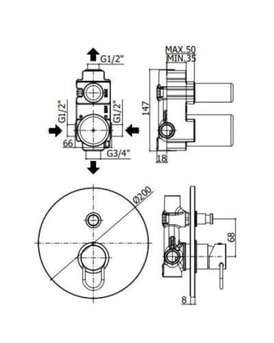 Смеситель для ванны Paffoni Joker JK015CR