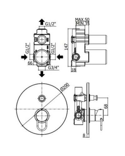 Смеситель для ванны Paffoni Joker JK015NO
