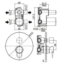 Смеситель для ванны Paffoni Joker JK018CR