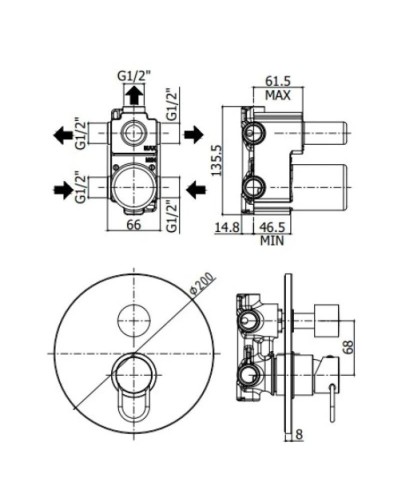 Смеситель для ванны Paffoni Joker JK019CR