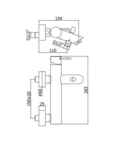 Смеситель для ванны Paffoni Joker JK022CR