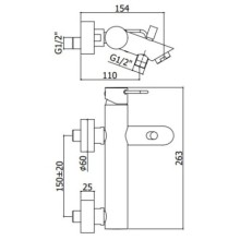 Смеситель для ванны Paffoni Joker JK022NO