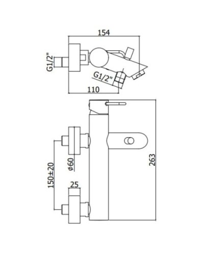 Смеситель для ванны Paffoni Joker JK022NO