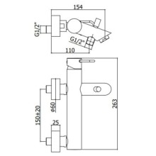 Смеситель для ванны Paffoni Joker JK023CR