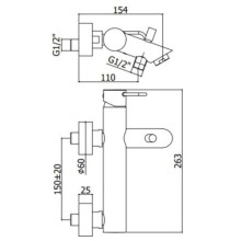 Смеситель для ванны Paffoni Joker JK023NO