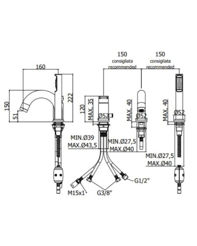 Смеситель на борт ванны Paffoni Joker JK040LCR