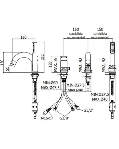 Смеситель на борт ванны Paffoni Joker JK047NO