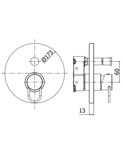Смеситель для ванны Paffoni Joker JKBOX015CR