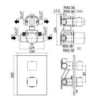 Термостат для ванны Paffoni Level LEQ518CR