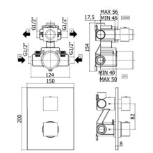 Термостат для ванны Paffoni Level LEQ518CR