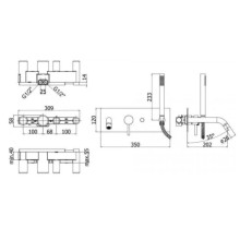 Смеситель для ванны Paffoni Light LIG001HGSP