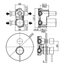 Смеситель для ванны Paffoni Light LIG018ST